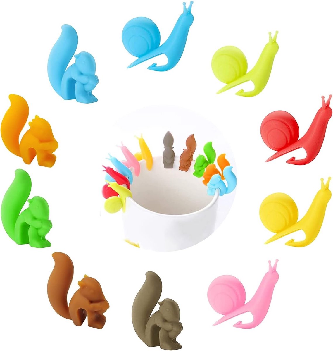Schattige Silicone Theezakjes Houder - 10 Stuks - Ideaal voor Thee, Koffie en Dranken
