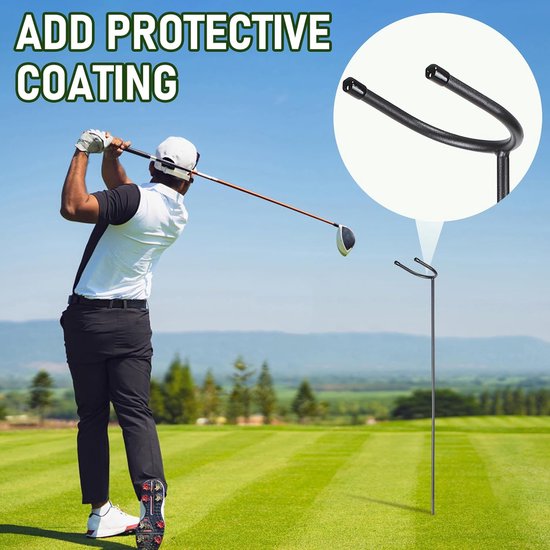 Golfclub Houders - Golfstandaard Rackets - Golfen Buiten - U-vormig Ontwerp - 80 cm Hoog - Zwart — afbeelding 4