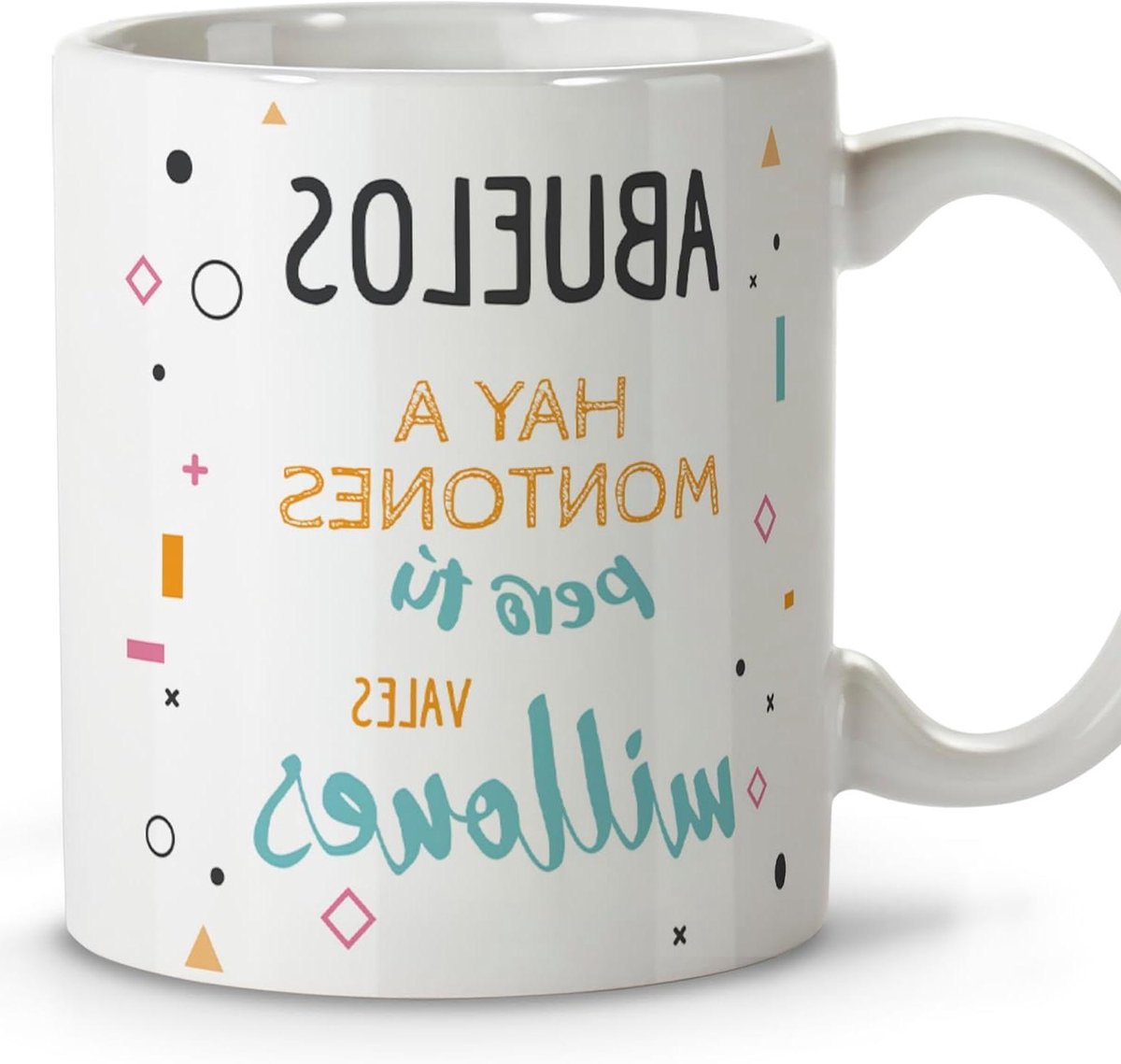 Keramische Mok - Koffiekop Opa Mok - Cadeau Geven - Sublimatie Print - 330 ml - Wit