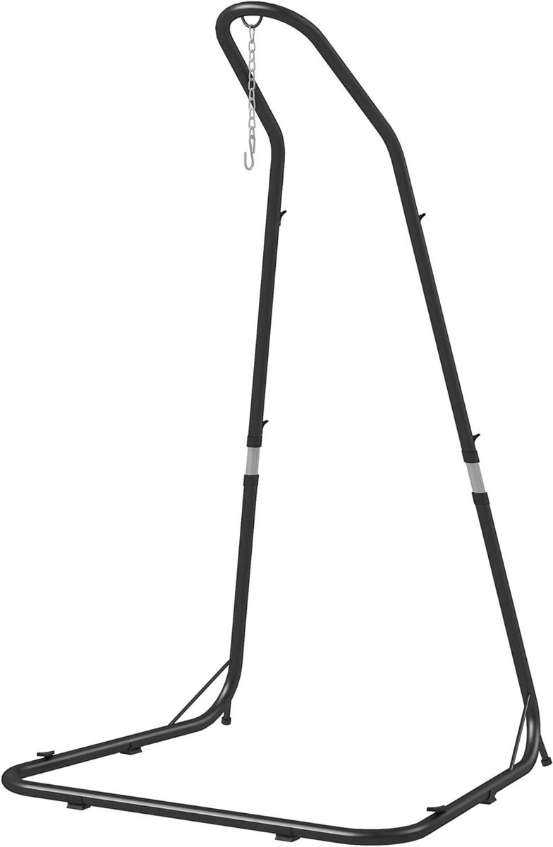Hängestuhl Gestell - Hängesessel Standaard - Ontspannen Buiten - In Hoogte Verstelbaar - 150 kg Capaciteit - Zwart