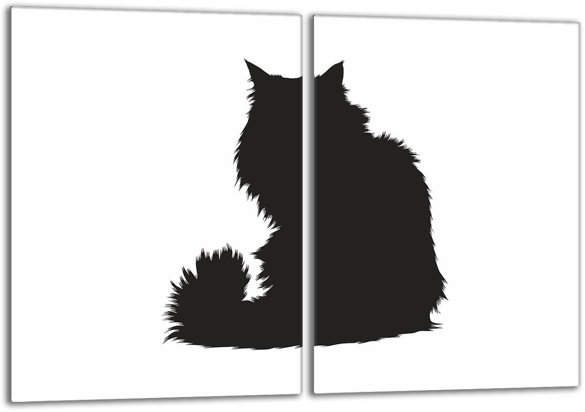 TMK ArtDeko Serie - Panbeschermer - 2x40x52 - Motief Kat