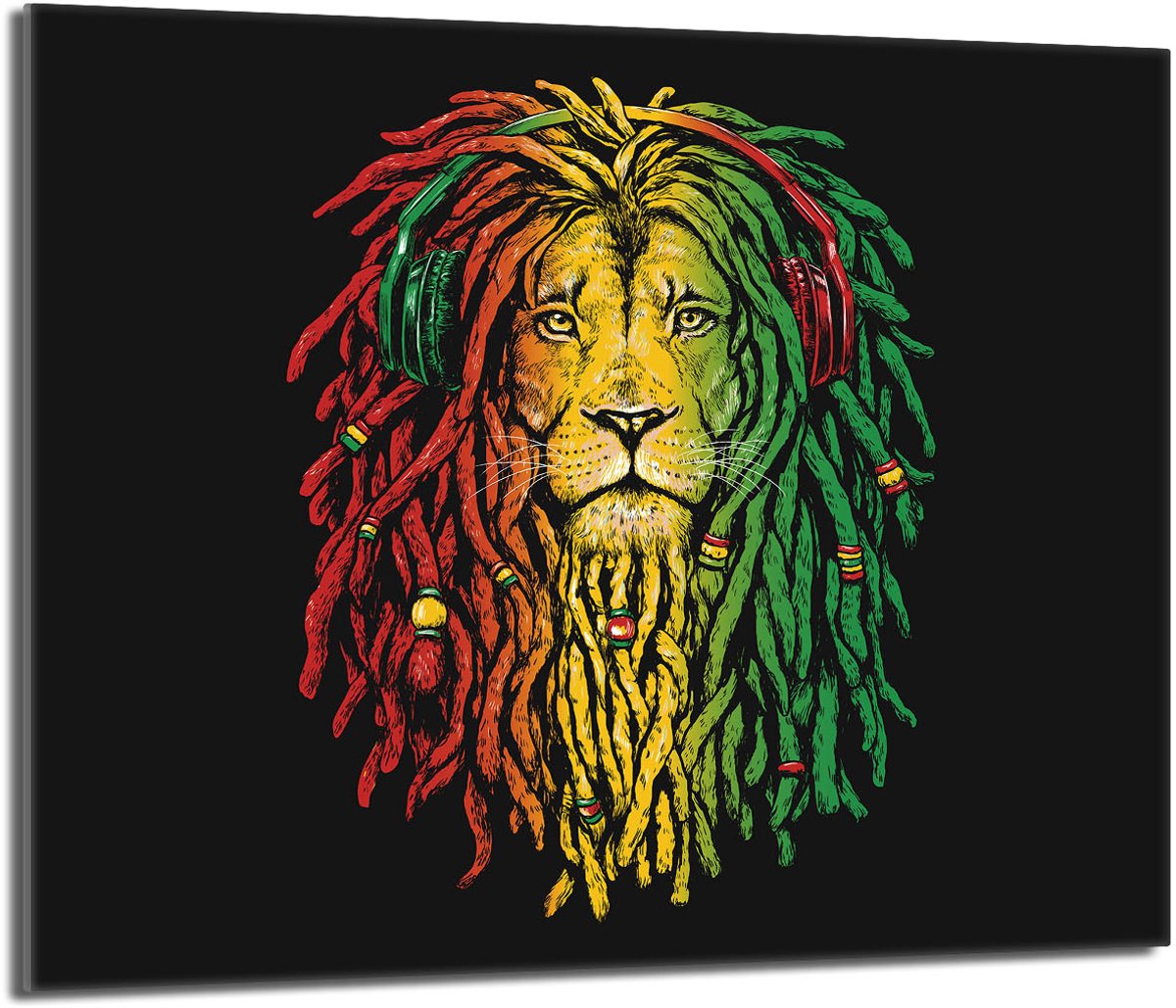 TMK ArtDeko - Beschermplaat Voor Fornuis - Glas - 60x52 cm - Veilig - Multifunctioneel