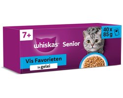Whiskas Kattenvoer - Senior 7+ - Vis Selectie in gelei - 40x85g