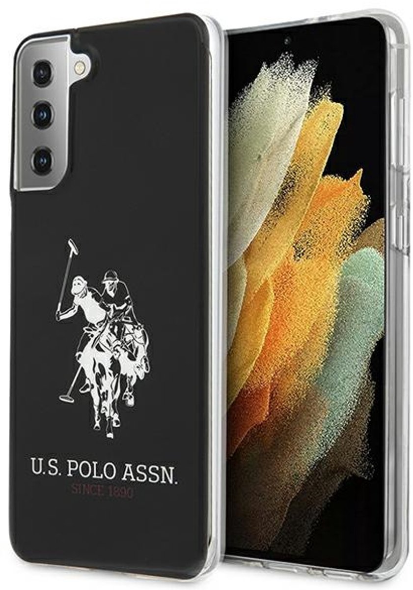 Amerikaanse - zaak - Polo Assn. Glanzend groot logo op de Samsung Galaxy S21+ - zwart