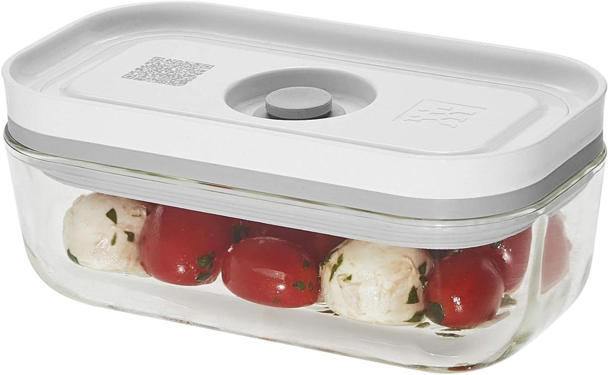 Glazen Voedselcontainer - Vacuüm container - Voedsel bewaren - Houdt 5x langer vers - Klein - Transparant
