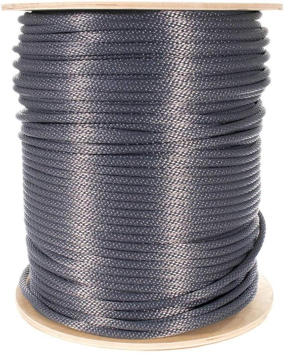 Gevlochten Draadkabel - Vlaggenmast Touw - Vlaggenmast Halyard - Hoge Treksterkte - 3/8" x 50 voet - Zilver