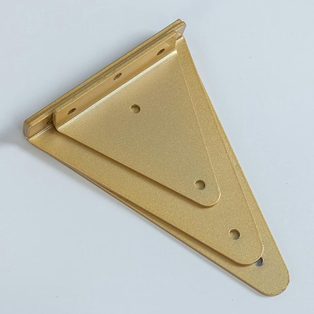 Zwevende Plankbeugels - Wandmontage Steunen - Doe-het-zelf Planken - Massief Staal 3mm Dik - 200 x 150 mm - Goud