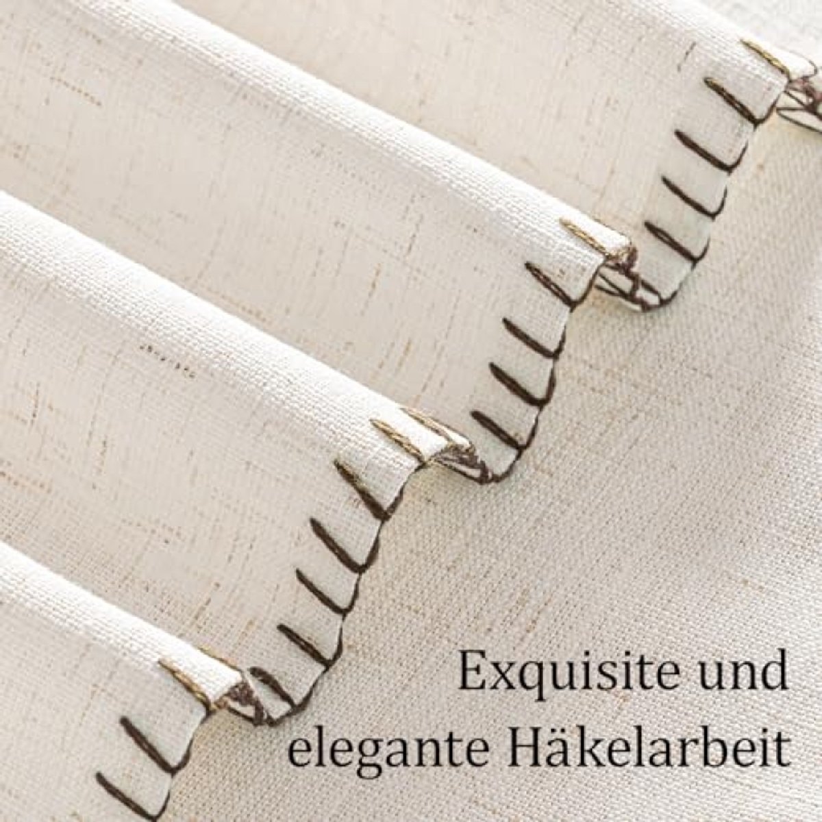 Tafelkleed met linnenlook 140 x 180 cm Bruin - waterafstotend en wasbaar, rechthoekig voor eetkamer, tuin en balkon