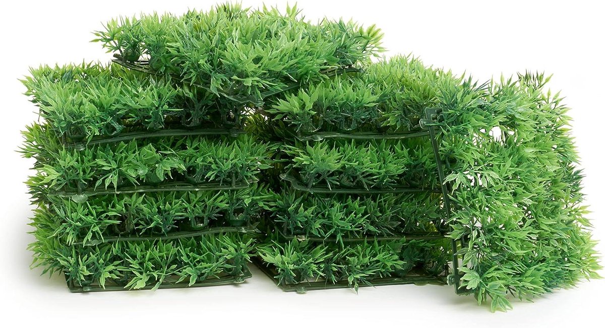 Grasmatten Kunstgras - Kunstgras Platen - Modelbouw Decoratie - Praktische Ogen - 13 x 13 cm - Groen