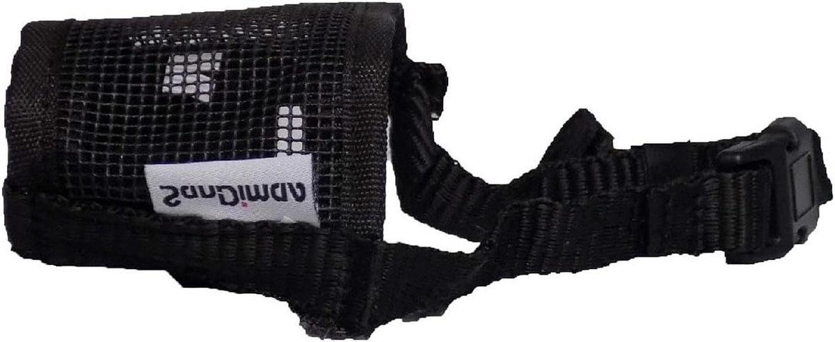 Nylon Muilkorf Hond - Hondenmand - Veiligheid Hond - Ademen en Drinken - Maat XXL - Zwart