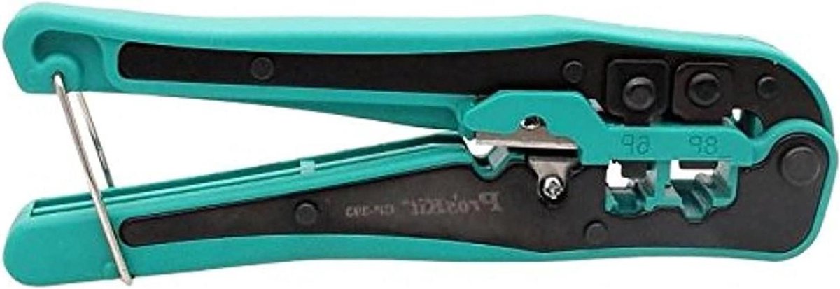 Persgereedschap - Krimptang - Krimpen van connectoren - Ergonomische greep - Niet gespecificeerd - Zwart blauw