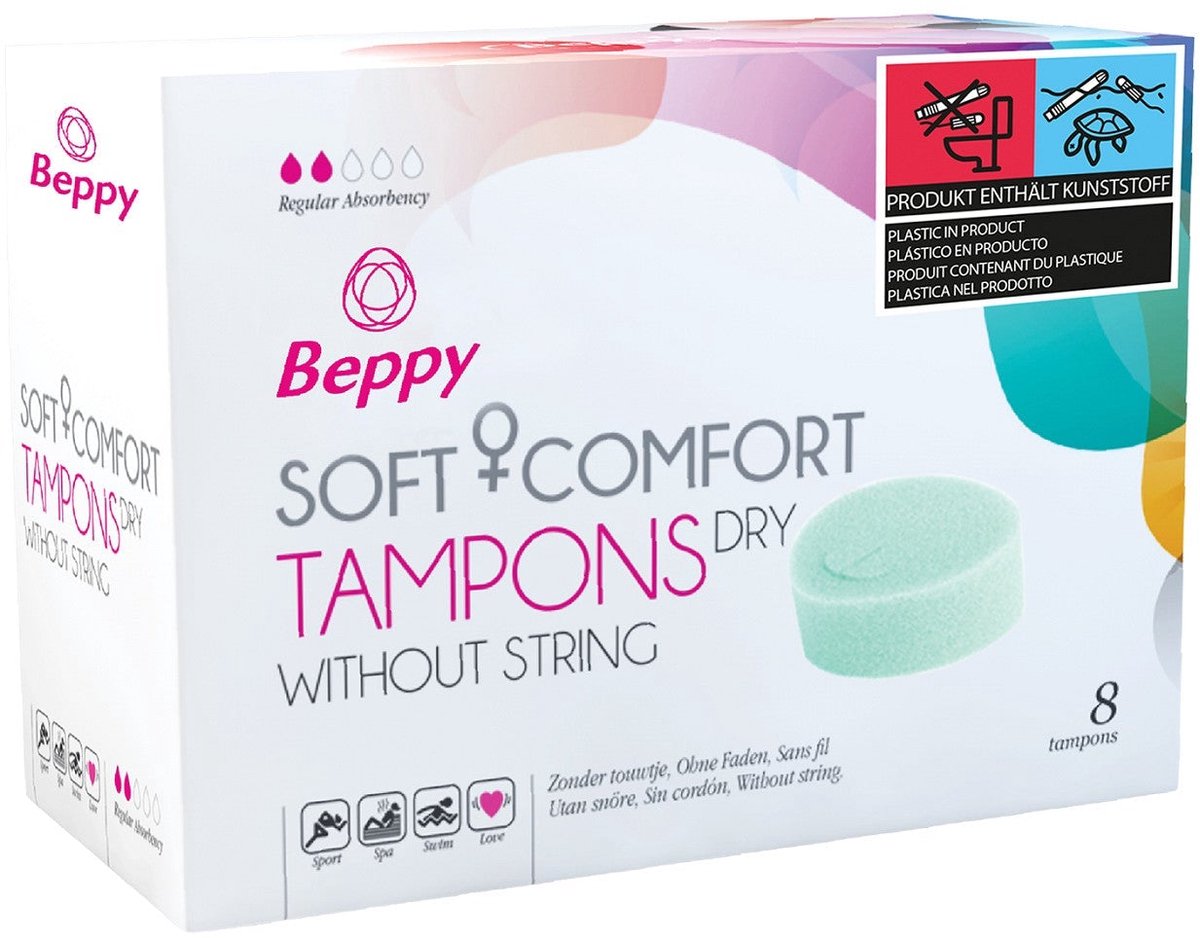 Beppy Tampons Extra Soft - 2x4 = 8 stuks - zonder touwtje
