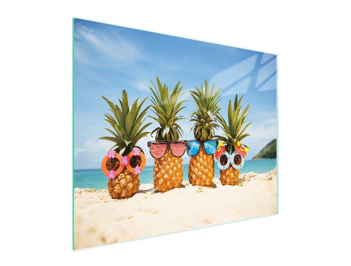 TMK ArtDeko Serie - Glazen Snijplank - 52x40 cm - Ananas Motief