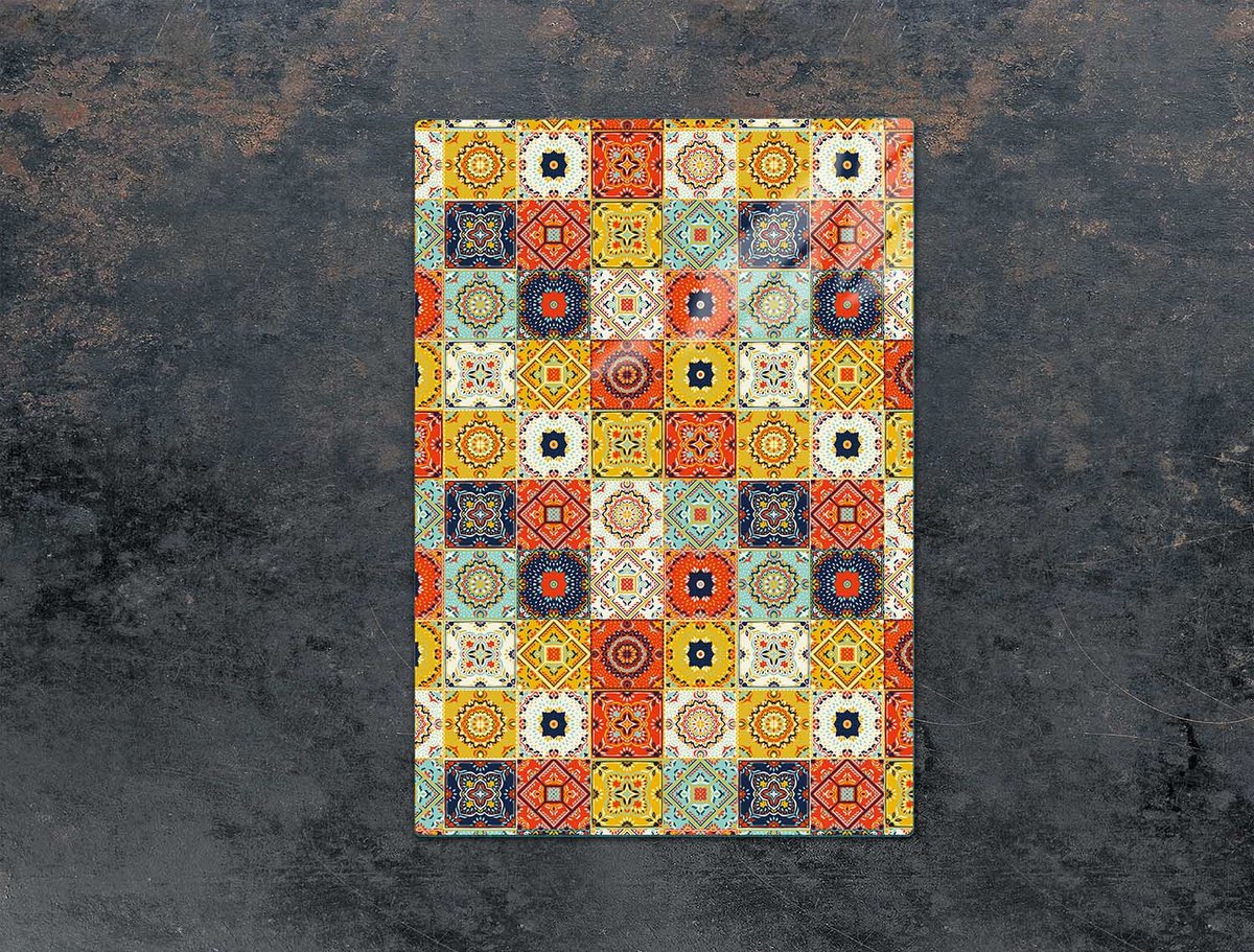 TMK ArtDeko - Glas Snijplank - Mozaïek - 35x52 cm - Hartglas