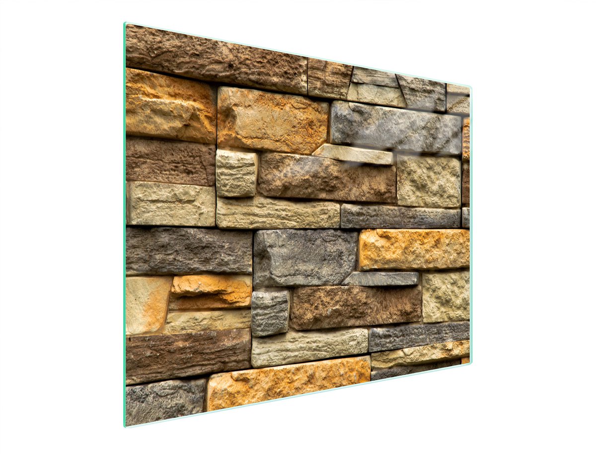 TMK ArtDeko Serie - Glazen Snijplank - 52x30 cm - Hittebestendig - Antislipvoetjes