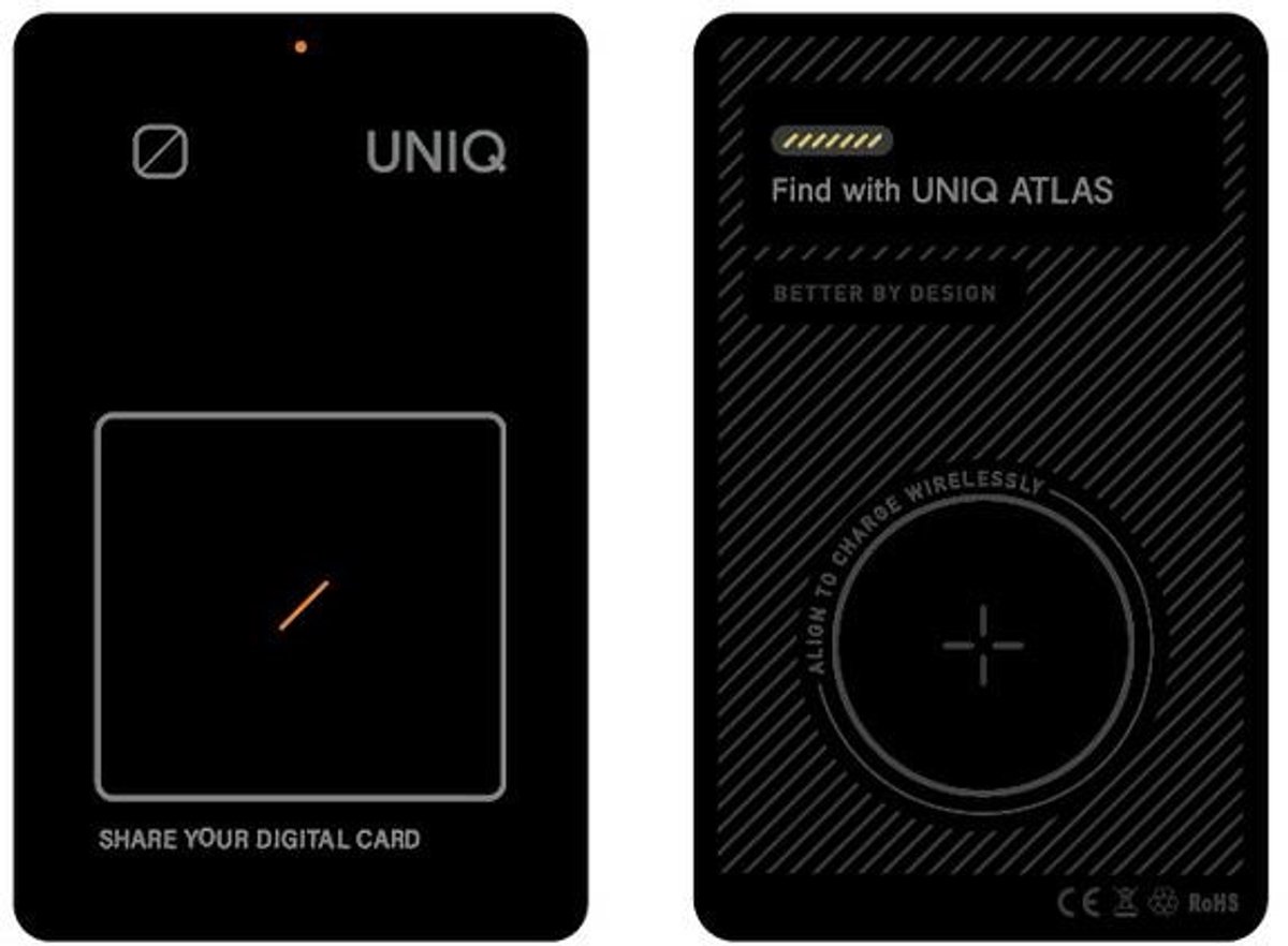 Uniq Nfc Locator Atlas Grijs Voor Iphone 11 12 13 14 15 Klein En Compact
