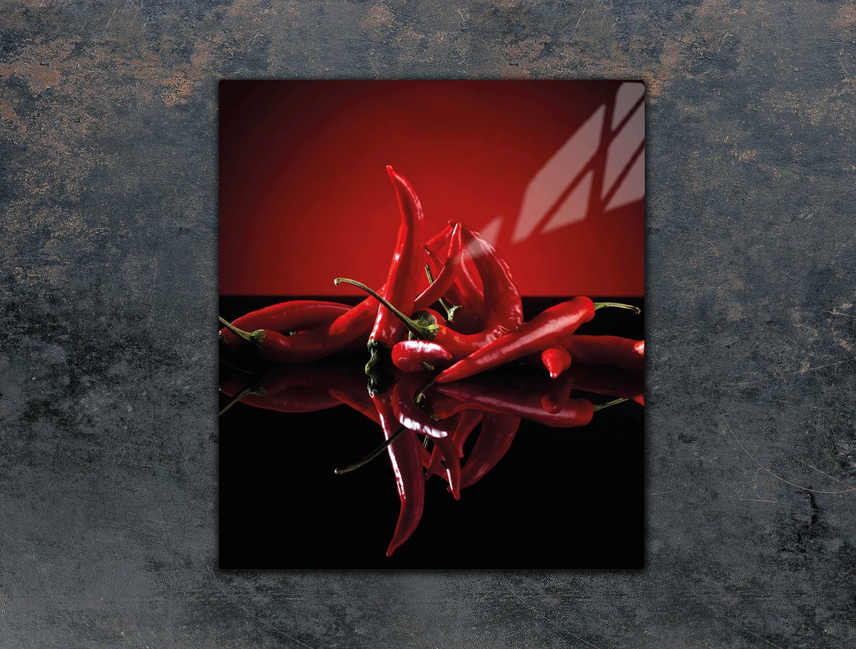 TMK ArtDeko - Snijplank - Glas - 45x52 cm - Chilli