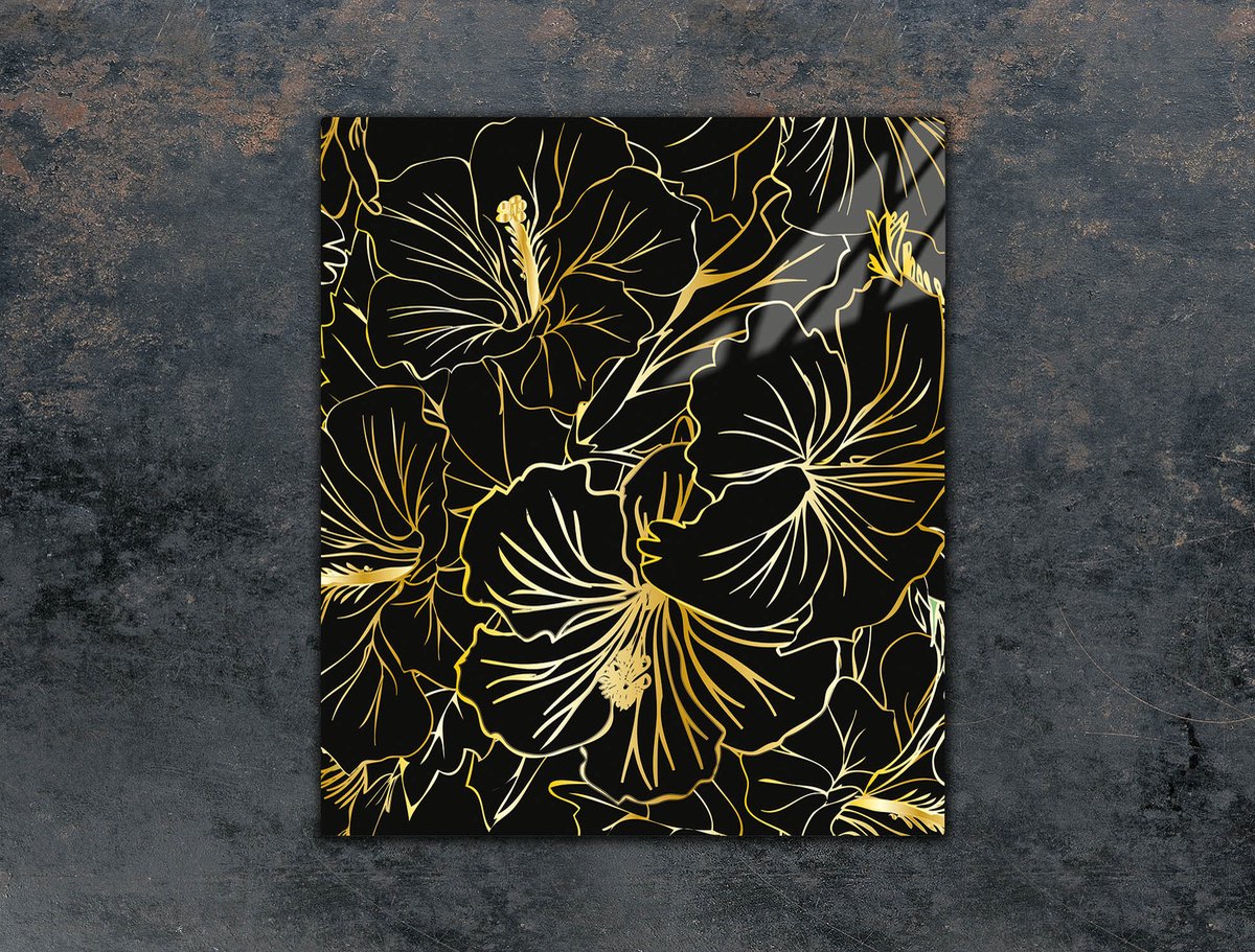 TMK ArtDeko - Snijplank - 45x52cm - Kwiaty - Glas