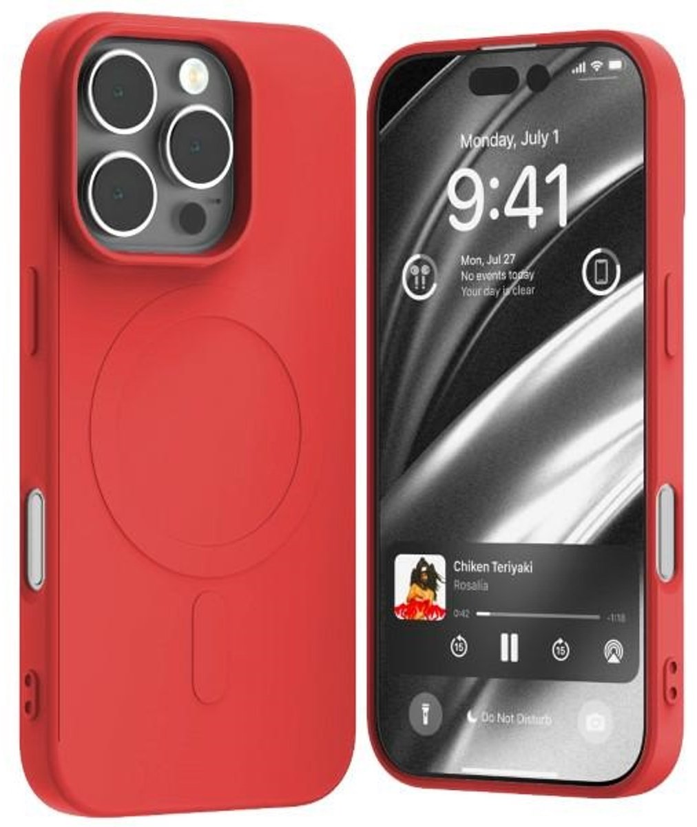 Mercury Voor Magsafe Semi-Silicone Hoesje Voor Iphone 16 Pro 6.3 Magnetisch Hoesje