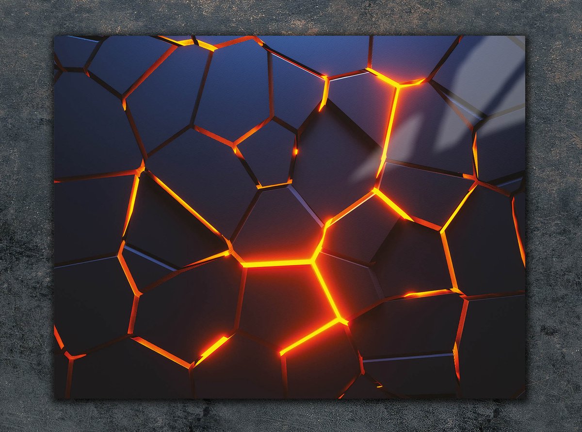 TMK ArtDeko Magma Serie - Snijplank - 30x22 cm - Glas - Veelzijdig Gebruik