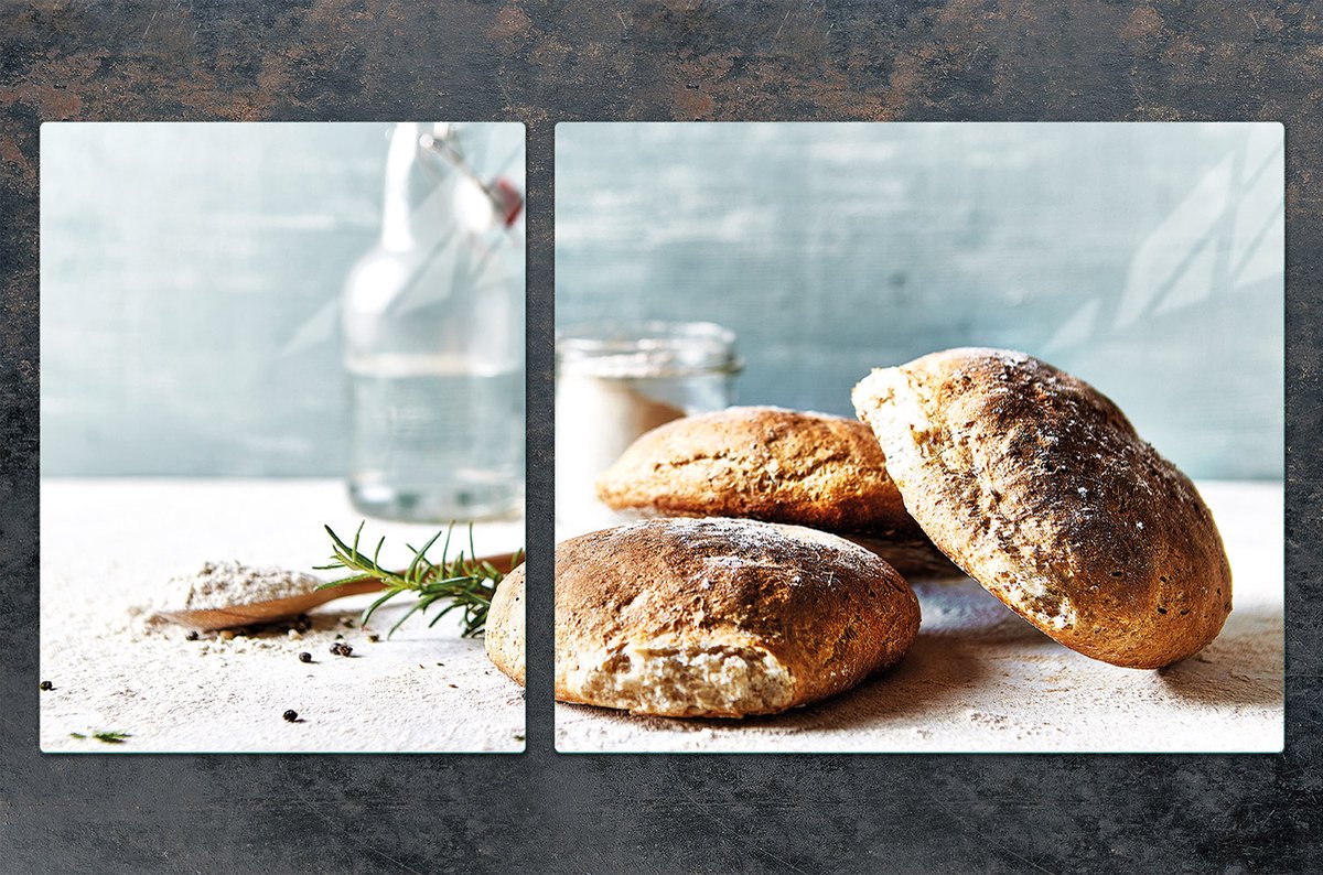 TMK ArtDeko - Snijplank en Beschermplaat - Glas - 100x52 cm - Chleb Design