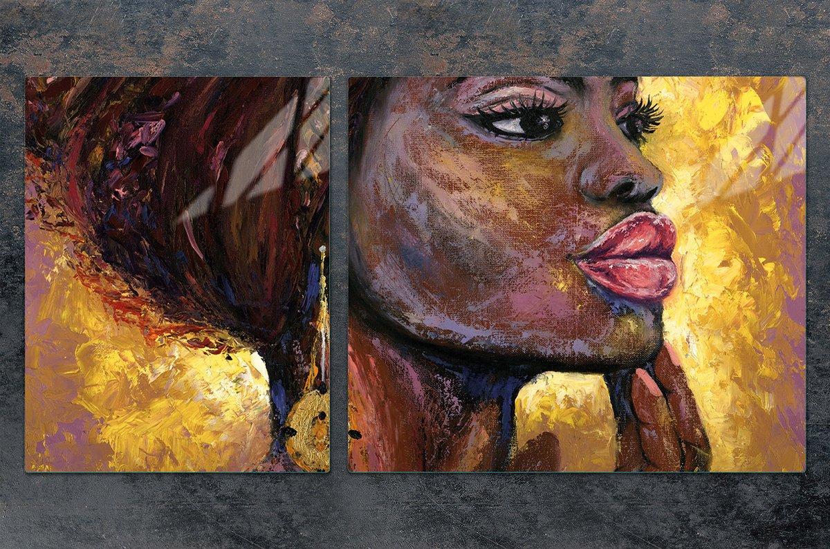 TMK ArtDeko - Snijplank - 100x52 cm - Vrouw - Glas
