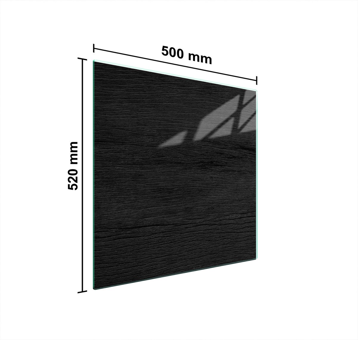 TMK ArtDeko - Achterwand voor Kookplaat - Glas - Bescherming - Zwart