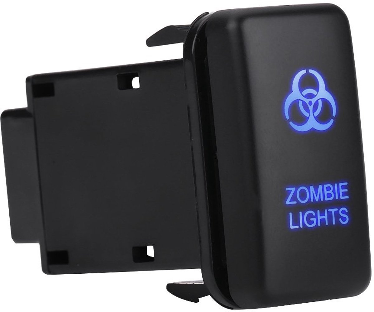 aladdien - Auto Rocker LED Schakelaar - LED Tuimelschakelaar - Blauw - Zombie Lichten - Voor Landcruiser - 12 V
