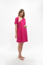 Martel Diana bevalhemd voor de bevalling & kraamtijd - roze- 100 %  katoen XL