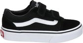 Vans Youth Ward V Suede/Canvas Sneakers - Black/White - Maat 28