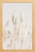 JUNIQE - Poster in houten lijst Dried Flowers Lagurus 2 -30x45 /Grijs