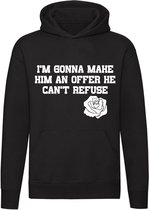 Godfather offer he can't refuse 2 Hoodie | godfather | maffia | don corleone| mario puzo |  trui | sweater | Zwart