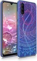 kwmobile telefoonhoesje voor Xiaomi Mi A3 / CC9e - Hoesje voor smartphone in blauw / roze / transparant - Indian Sun design