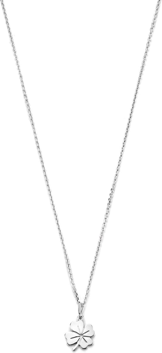 Glams Dames Ketting klaver - Zilver 45 cm