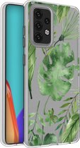 iMoshion Design voor de Samsung Galaxy A52(s) (5G/4G) hoesje - Bladeren - Groen