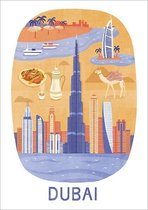 Travel Posters Dubaï - 13x18cm Canvas - Multi-color