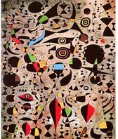 Joan Miro Abstract Watercolor Poster 6 - 50x70cm Canvas - Multi-color