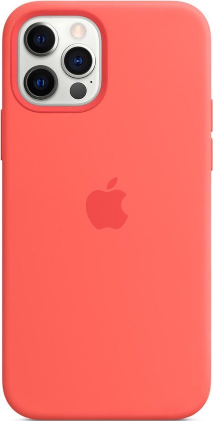 Corroderen schaak heel Apple iPhone 12 / 12 Pro Silicone Case with MagSafe Citrus Pink | bol.com