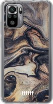 6F hoesje - geschikt voor Xiaomi Redmi Note 10S -  Transparant TPU Case - Wood Marble #ffffff