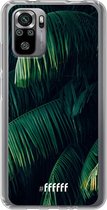 6F hoesje - geschikt voor Xiaomi Redmi Note 10S -  Transparant TPU Case - Palm Leaves Dark #ffffff