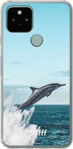 6F hoesje - geschikt voor Google Pixel 5 -  Transparant TPU Case - Dolphin #ffffff