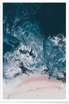 JUNIQE - Poster I Love The Sea -13x18 /Turkoois
