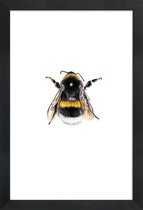 JUNIQE - Poster in houten lijst Bumblebee -30x45 /Geel & Wit