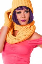 Sjaal rond neon oranje