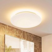 Lindby - LED plafondlamp- met dimmer - 3 lichts - glas, metaal - H: 9.2 cm - wit - Inclusief lichtbronnen