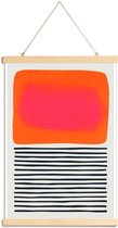 JUNIQE - Posterhanger Sunset Ripples -60x90 /Oranje & Roze
