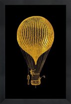 JUNIQE - Poster met houten lijst Air Balloon gouden -20x30 /Goud &