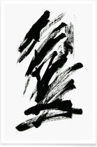 JUNIQE - Poster Black Abstract -20x30 /Wit & Zwart