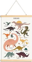 JUNIQE - Posterhanger Dinosaur Friends -40x60 /Kleurrijk