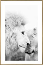 JUNIQE - Poster met kunststof lijst A Softer Side -60x90 /Grijs & Wit